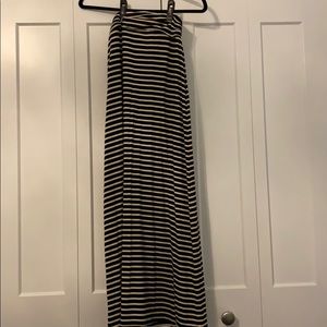 JCrew Black and Cream Maxi Skirt